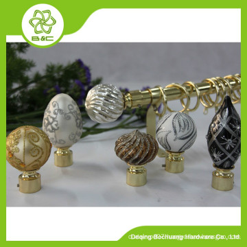 2015 new design gold curtain rod/ gold curtain pole /crystal curtain pole /gold curtain finial /gold curtain bracket